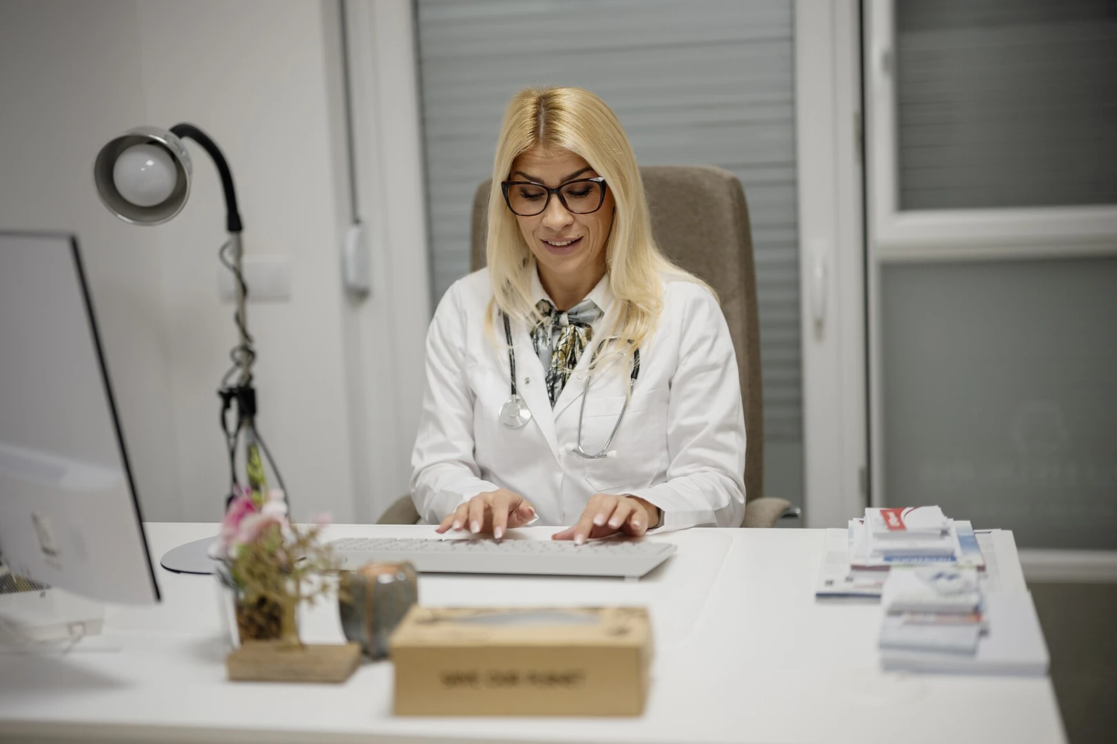 Doctor speaking with a patient